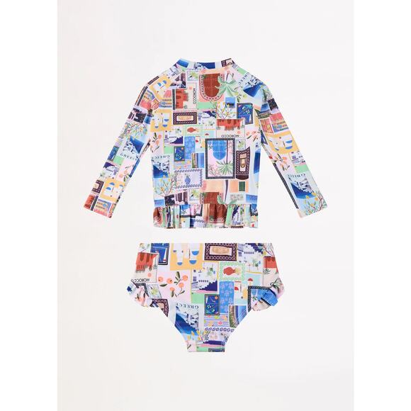 Seafolly On Vacation Girls Peplum Surf Set - Azure NWT VARIOUS SIZES - Picture 3 of 3